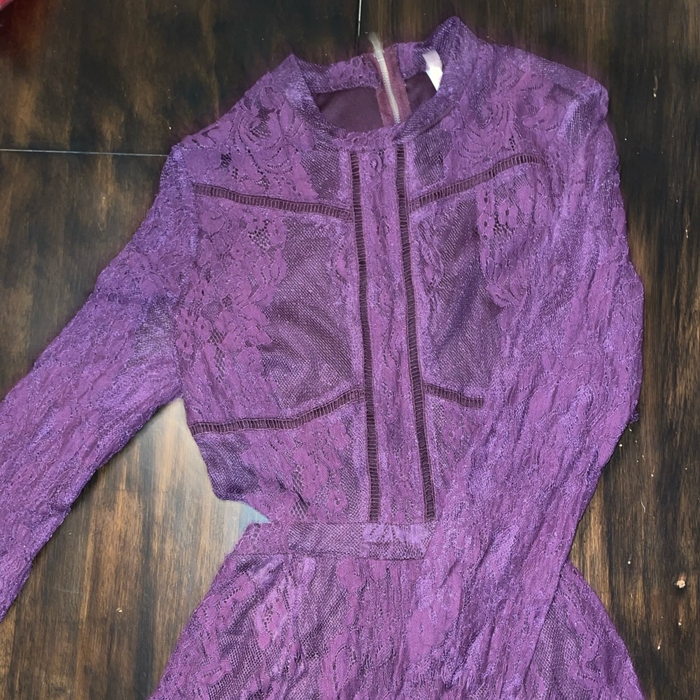 Purple Lace Romper